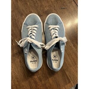 Hurley Women's Carrie Low Top Shoes Canvas Sneakers, Chambray Blue Size 7.5